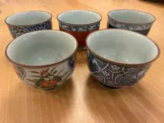 三洋陶器 林斎 絵変わり 丼ぶり揃 4客 どんぶり 古伊万里 色絵 赤絵