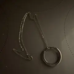 :美品:GUCCI シルバー リング型ネックレス
