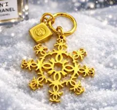CHANEL ゴールドトーン 雪の結晶チャーム ホリデー限定 非売品