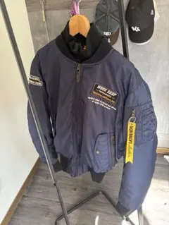 Vanson Leathers MA-1ジャケット ネイビー プロテクのサムネイル