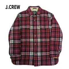 90s J.CREW 裏ボア チェック ウール ジャケット 巨人タグ Mのサムネイル