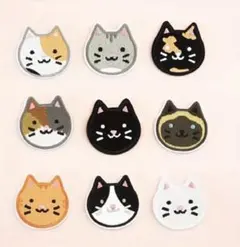 再入荷◆アイロン刺繍ワッペン 可愛い猫ちゃん 9点1セット 新品未使用品◆
