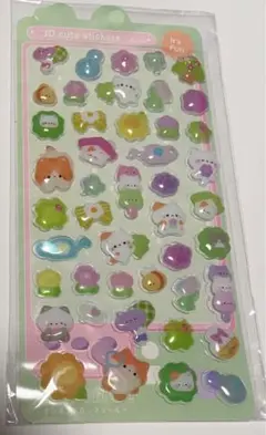 ネコぷくぷくシール1枚