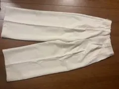 センタープレス タックワイドストレートパンツ