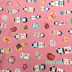 こけし柄 はぎれ ピンク ハンドメイド素材
