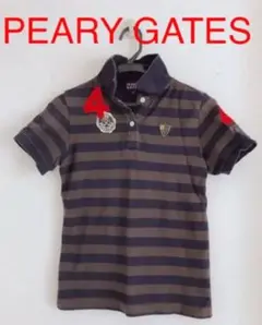 夏物SALE❣️パーリーゲイツ0☆ボーダーポロシャツ 0サイズ