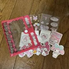 平成レトロ シール帳 6リングファイル 赤1点マイメロディシールセット