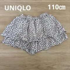 ユニクロ　フリル　キュロット　小花柄　110㎝