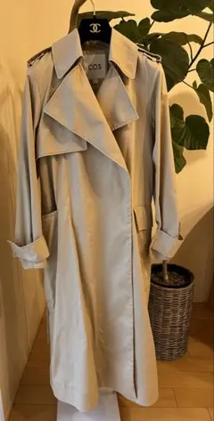 COS ベージュ トレンチコート ロング