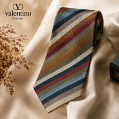 VALENTINO ヴァレンティノ シルク100% ネクタイ ストライプのサムネイル