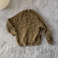 【Plage プラージュ】オリーブグリーン モヘア アンゴラ ニット 長袖