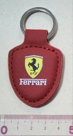 Ferrariフェラーリ　キーホルダー　ブラウン×レッド Ferrari キーホルダー 赤黄 2個セット フェラーリ