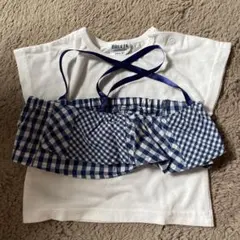 BREEZE ギンガムチェック キャミソール ビスチェ Tシャツ セット