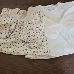 春物！！juo 白　花柄チュニック　サイズ100