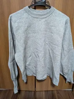 グレー 長袖 ニットセーター　LL
