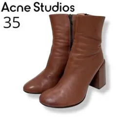 Acne Studios✨本革チャンキーヒール サイドジップ ショートブーツ35のサムネイル