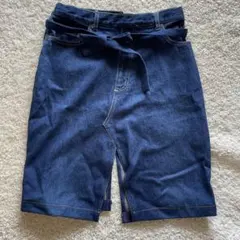 値下げ　デニムリメイク　カフェエプロン