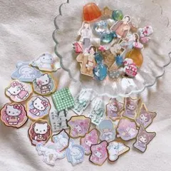 ぷっくりシールおすそ分け サンリオ フレークシール キャラクター キャラあり