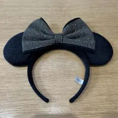 ミニーマウス耳付きカチューシャ　ブラック
