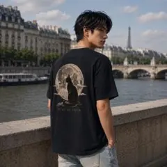 Élan de Cœur バックプリントTシャツ ブラック