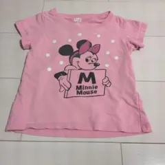 UNIQLO ミニーマウス Tシャツ 100cm ピンク Disney