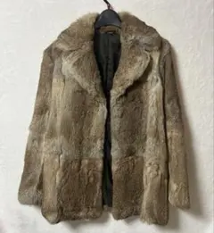 ラビットファーコート リアルファー 毛皮 ショートコート