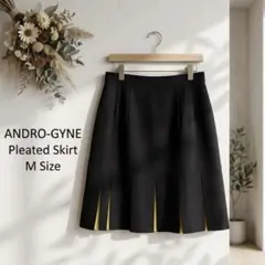 ANDRO-GYNE アンドロジーン バイカラー プリーツスカート ブラック M