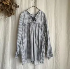 TOUJOURS トゥジュー BLOCK PRINT ETHNIC SMOCKのサムネイル
