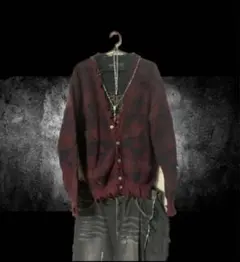 グランジ ボロカーディガン y2k 赤黒 カート・コバーン 常田大希