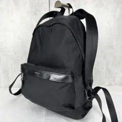美品 A4可 マイケルコース ナイロン バックパック ファスナー ロゴ金具 黒