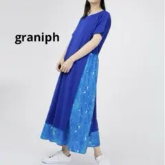 グラニフ クリオネ レイヤード ワンピース ブルー graniph 半袖のサムネイル