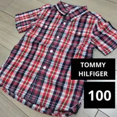【早い者勝ち】トミーヒルフィガー　チェック　シャツ　半袖　100　美品