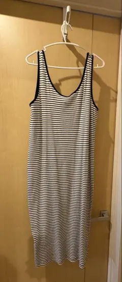 新品H&M ボーダー ノースリーブワンピース XL