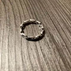 【1190】新品 アメカジ シルバー調 リンクチェーンリング 約14号