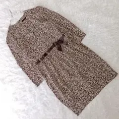 【mamzelle グラン山喜】 (9AR) ウエストリボン長袖ワンピース