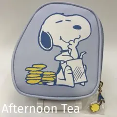a*o様 未使用 アフタヌーンティー ダイカットポーチスヌーピー　ブルー