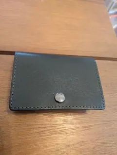 革　折りたたみ財布　グリーン