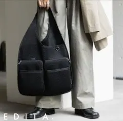 美品 エディータ EDITA.メッシュ 巾着型 バックパック ブラック - メルカリ