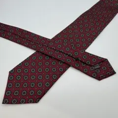 【極美品】Eddy Monetti エディモネッティ　ネクタイ　花小紋　シルク