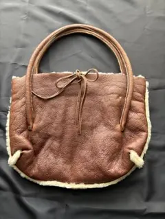 miumiu ミュウミュウ ハンドバッグ ブラウン レザー ヴィンテージ