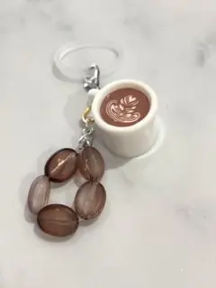 カフェラテモチーフ チャーム アンブレラマーカー