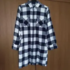 UNIQLO チェック柄長袖シャツワンピース Mサイズ