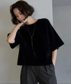 S'YTE ヨウジヤマモト つば広ハット ウールギャバ ロングブリムハット