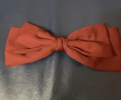バーガンディ リボンヘアアクセサリー