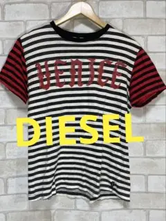【DIESEL】ディーゼル　切替　ボーダー　Tシャツ　カットソー