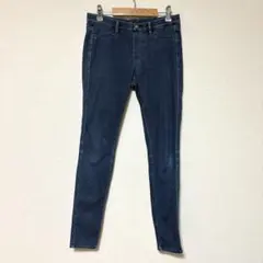 ユニクロ　レギンスパンツ　ウルトラストレッチ　デニム調　スキニー　ブルー　（M）