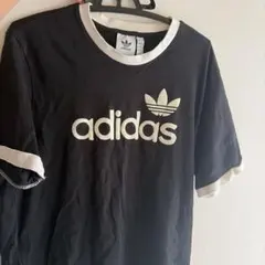 adidas トレフォイル Tシャツ ブラック ホワイト