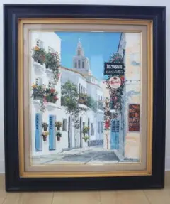 織田義郎 ミコノス島(ギリシア) 絵画 リミテッドエディション 額装 織田義郎 ミコノス島(ギリシア) 絵画 リミテッドエディション 額装