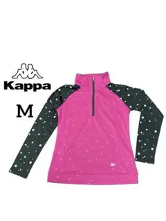 Kappa レディース トレーニングウェアドット柄ハーフジップシャツMサイズ