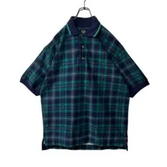 【DOCKERS】ドッカーズ ポロシャツ ブラックウォッチ柄 ワーク系のサムネイル